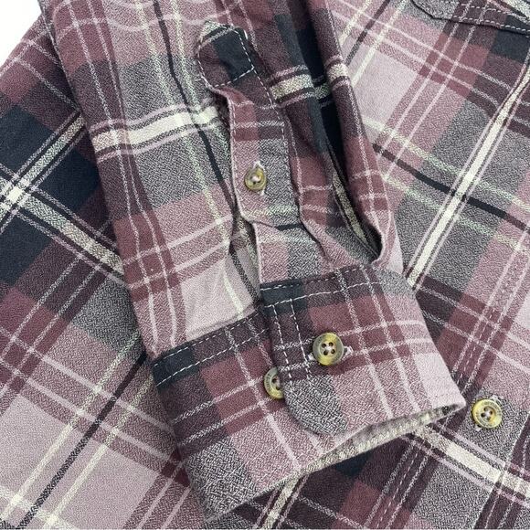 Carhartt Shirt Women’s Medium Fairview Western Plaid Purple & Brown Gorpcore - Picture 3 of 9